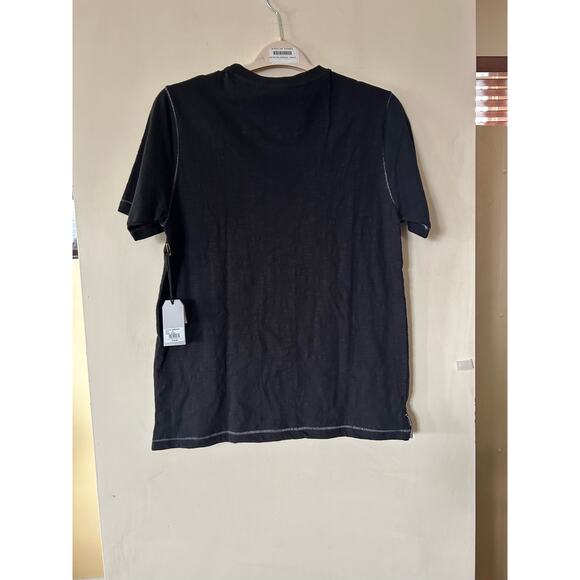 Hudson and Barrow NYC Textured Slub Crew Neck T Shirt w/ Pocket Navy Sz M NWT 28 - Picture 6 of 9